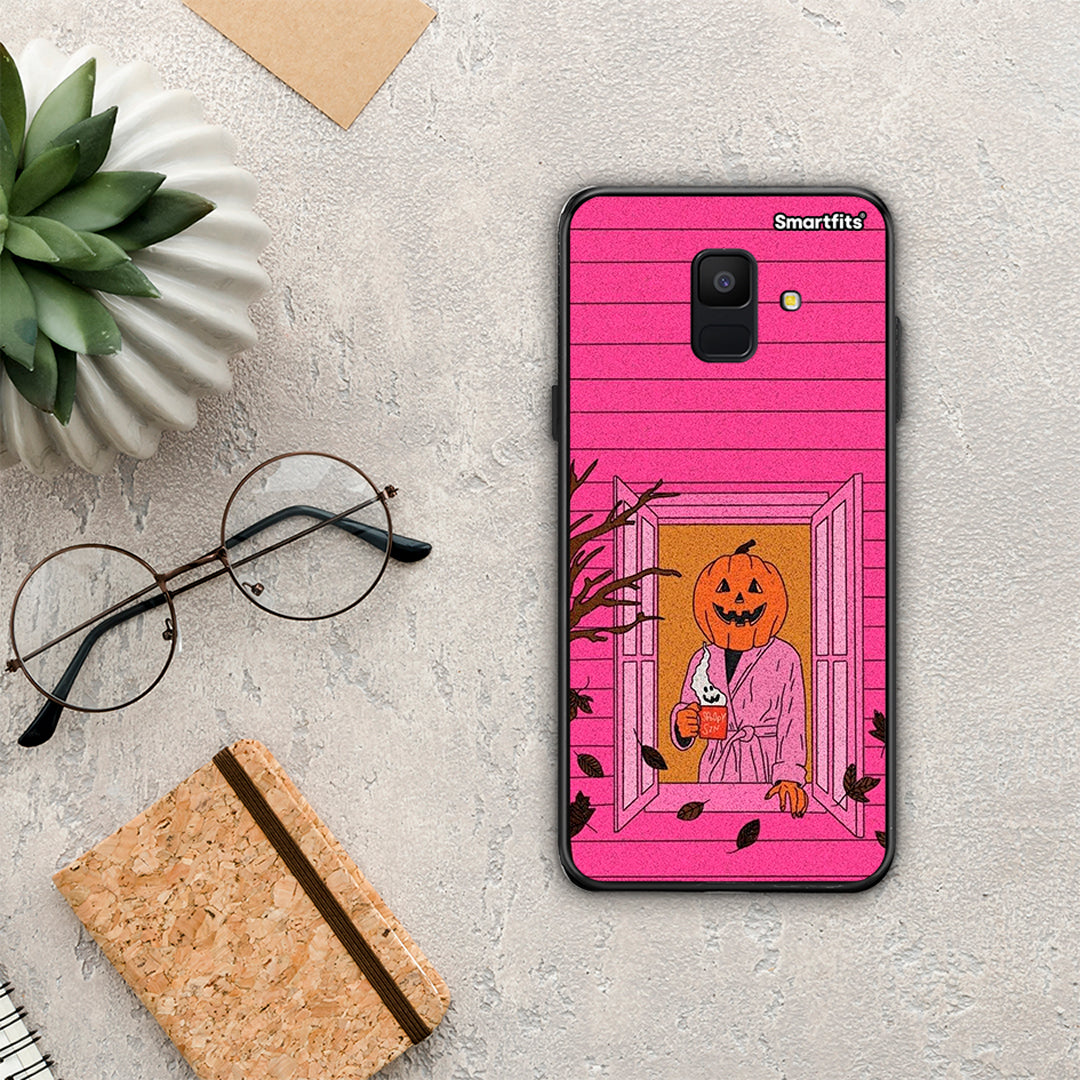 Halloween Pumpkin Lady - Samsung Galaxy A6 2018 θήκη