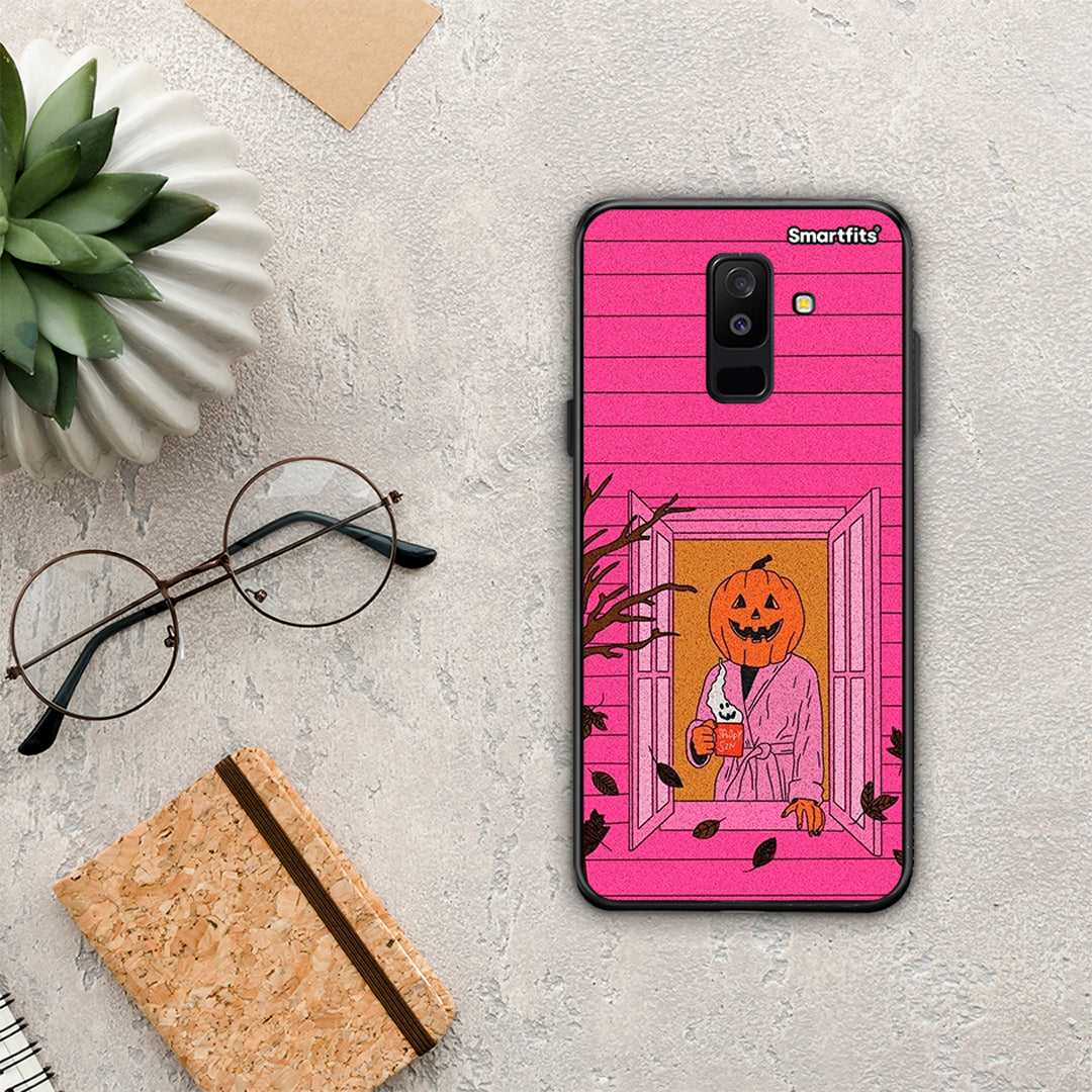 Halloween Pumpkin Lady - Samsung Galaxy A6+ 2018 θήκη