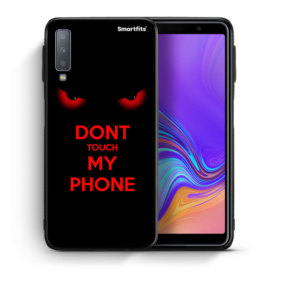 Θήκη Samsung A7 2018 Touch My Phone από τη Smartfits με σχέδιο στο πίσω μέρος και μαύρο περίβλημα | Samsung A7 2018 Touch My Phone case with colorful back and black bezels