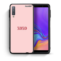 Thumbnail for Θήκη Samsung A7 2018 XOXO Love από τη Smartfits με σχέδιο στο πίσω μέρος και μαύρο περίβλημα | Samsung A7 2018 XOXO Love case with colorful back and black bezels