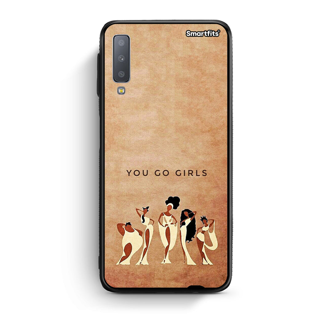 samsung A7 You Go Girl θήκη από τη Smartfits με σχέδιο στο πίσω μέρος και μαύρο περίβλημα | Smartphone case with colorful back and black bezels by Smartfits