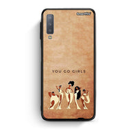 Thumbnail for samsung A7 You Go Girl θήκη από τη Smartfits με σχέδιο στο πίσω μέρος και μαύρο περίβλημα | Smartphone case with colorful back and black bezels by Smartfits