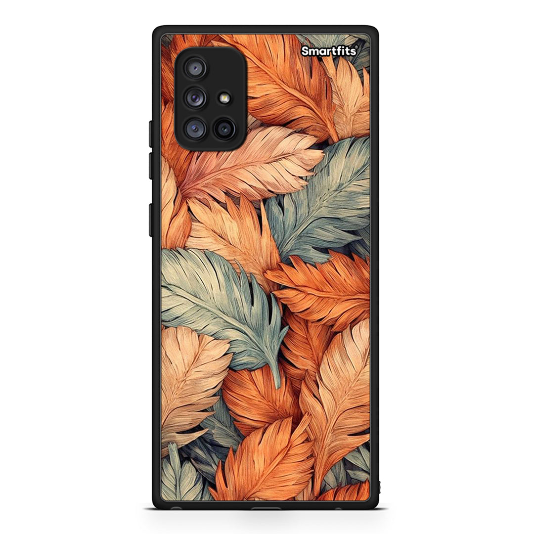 Samsung Galaxy A71 5G Autumn Leaves Θήκη από τη Smartfits με σχέδιο στο πίσω μέρος και μαύρο περίβλημα | Smartphone case with colorful back and black bezels by Smartfits