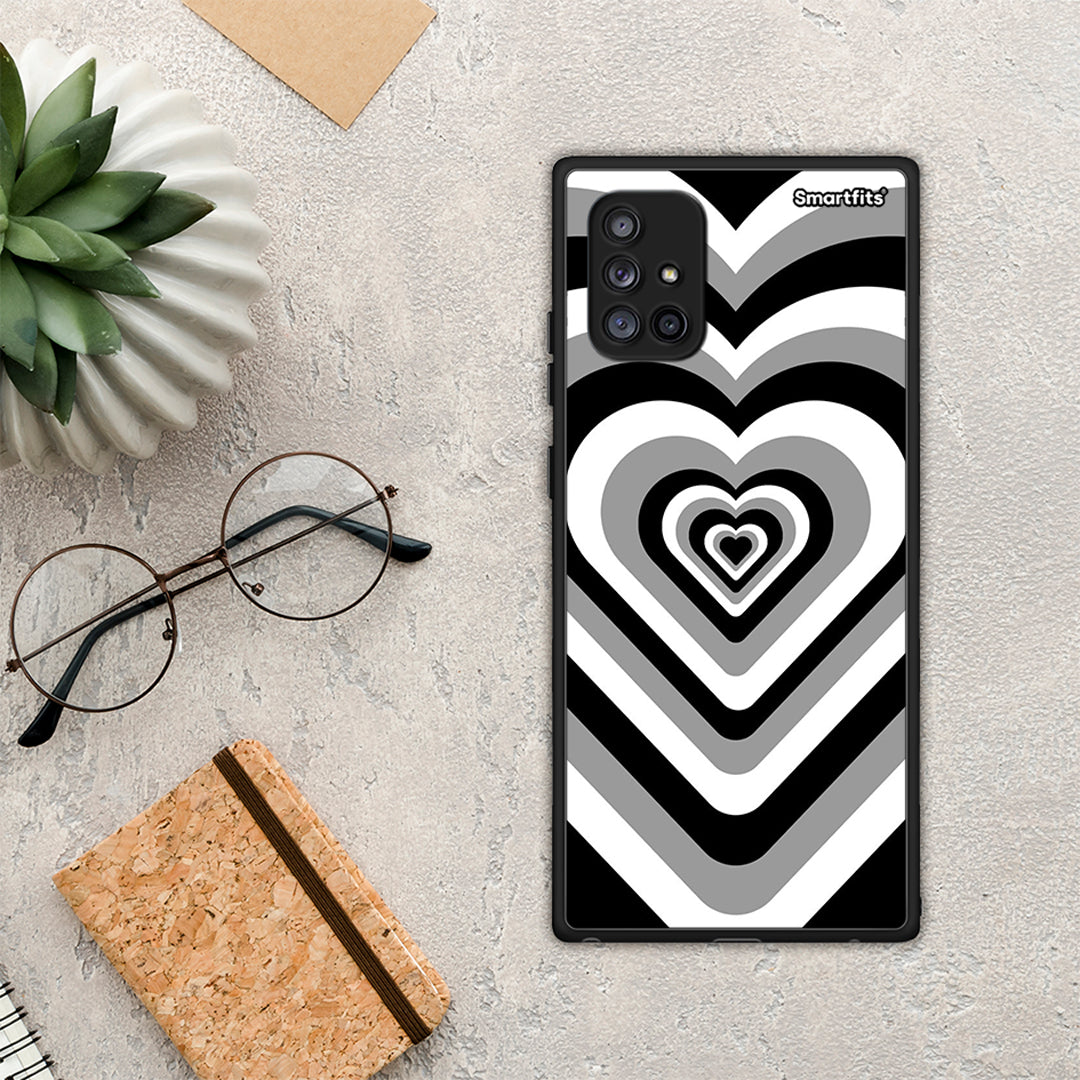 Black Hearts - Samsung Galaxy A71 5G θήκη