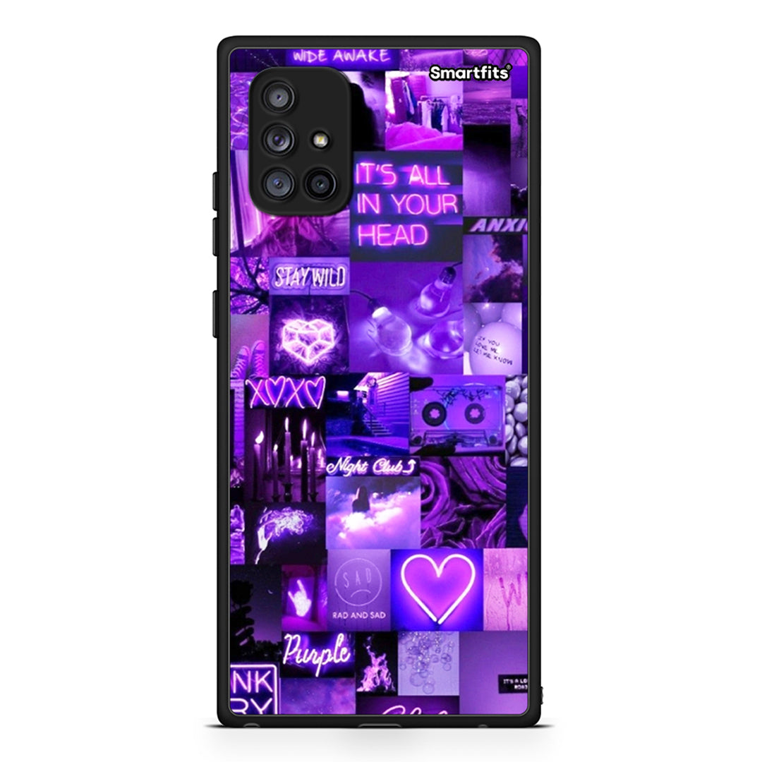 Samsung Galaxy A71 5G Collage Stay Wild Θήκη Αγίου Βαλεντίνου από τη Smartfits με σχέδιο στο πίσω μέρος και μαύρο περίβλημα | Smartphone case with colorful back and black bezels by Smartfits