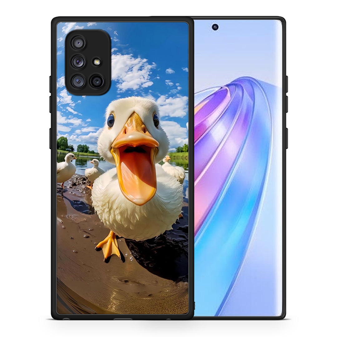 Θήκη Samsung Galaxy A71 5G Duck Face από τη Smartfits με σχέδιο στο πίσω μέρος και μαύρο περίβλημα | Samsung Galaxy A71 5G Duck Face case with colorful back and black bezels