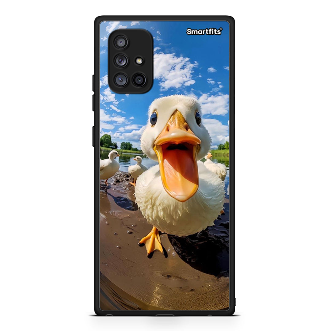 Samsung Galaxy A71 5G Duck Face θήκη από τη Smartfits με σχέδιο στο πίσω μέρος και μαύρο περίβλημα | Smartphone case with colorful back and black bezels by Smartfits