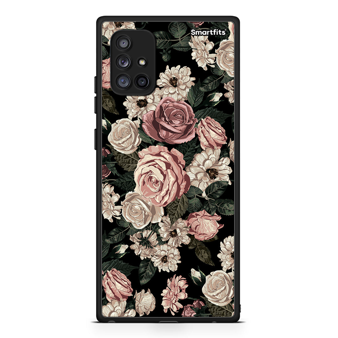 4 - Samsung Galaxy A71 5G Wild Roses Flower case, cover, bumper
