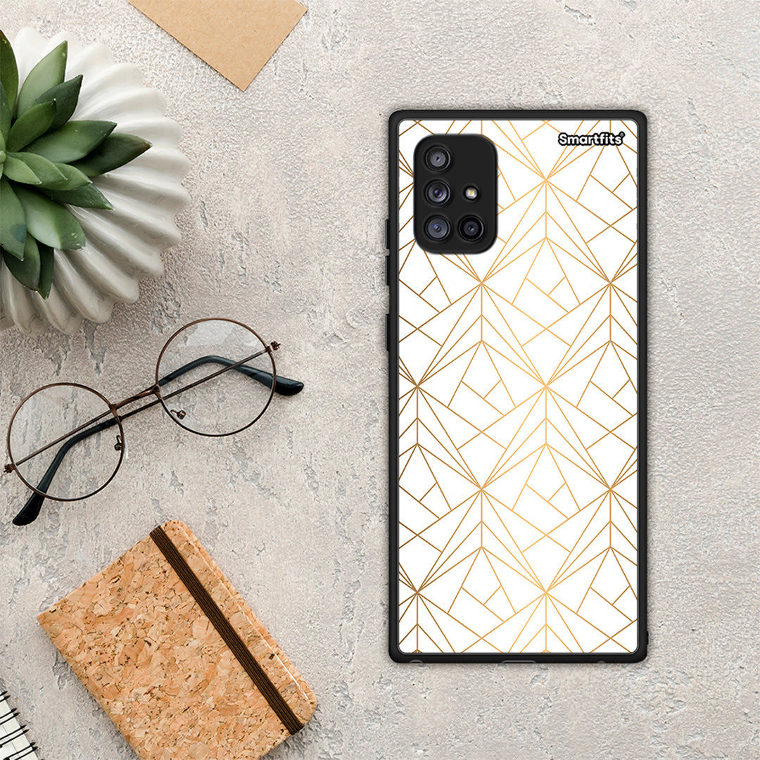Geometric Luxury White - Samsung Galaxy A71 5G θήκη