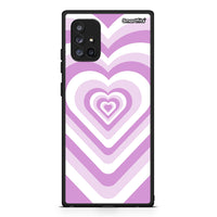 Thumbnail for Samsung Galaxy A71 5G Lilac Hearts θήκη από τη Smartfits με σχέδιο στο πίσω μέρος και μαύρο περίβλημα | Smartphone case with colorful back and black bezels by Smartfits