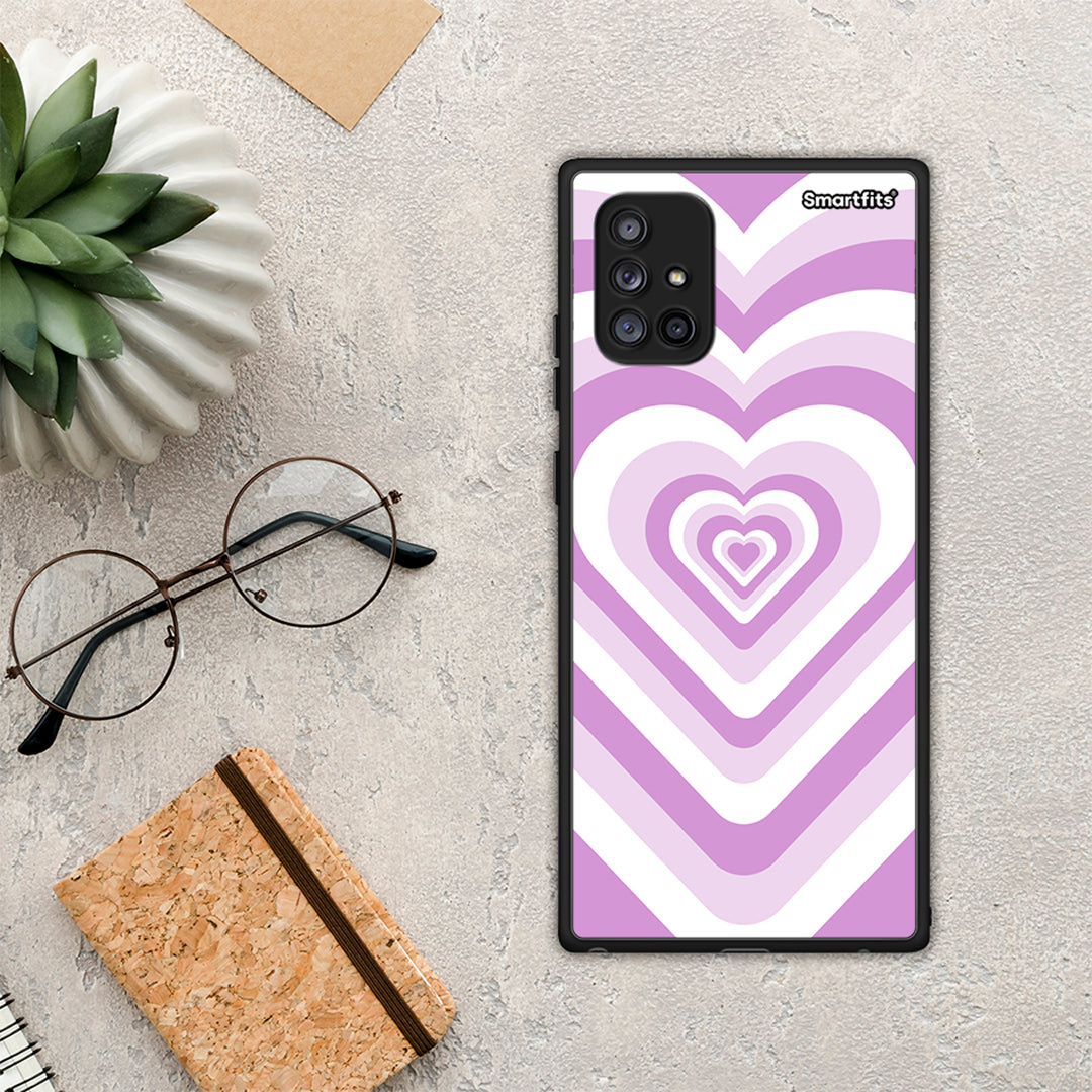 Lilac Hearts - Samsung Galaxy A71 5G θήκη