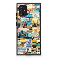Thumbnail for Samsung Galaxy A71 5G Live To Travel θήκη από τη Smartfits με σχέδιο στο πίσω μέρος και μαύρο περίβλημα | Smartphone case with colorful back and black bezels by Smartfits