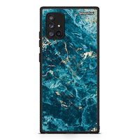 Thumbnail for Samsung Galaxy A71 5G Marble Blue θήκη από τη Smartfits με σχέδιο στο πίσω μέρος και μαύρο περίβλημα | Smartphone case with colorful back and black bezels by Smartfits