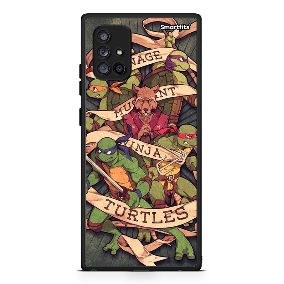 Samsung Galaxy A71 5G Ninja Turtles θήκη από τη Smartfits με σχέδιο στο πίσω μέρος και μαύρο περίβλημα | Smartphone case with colorful back and black bezels by Smartfits