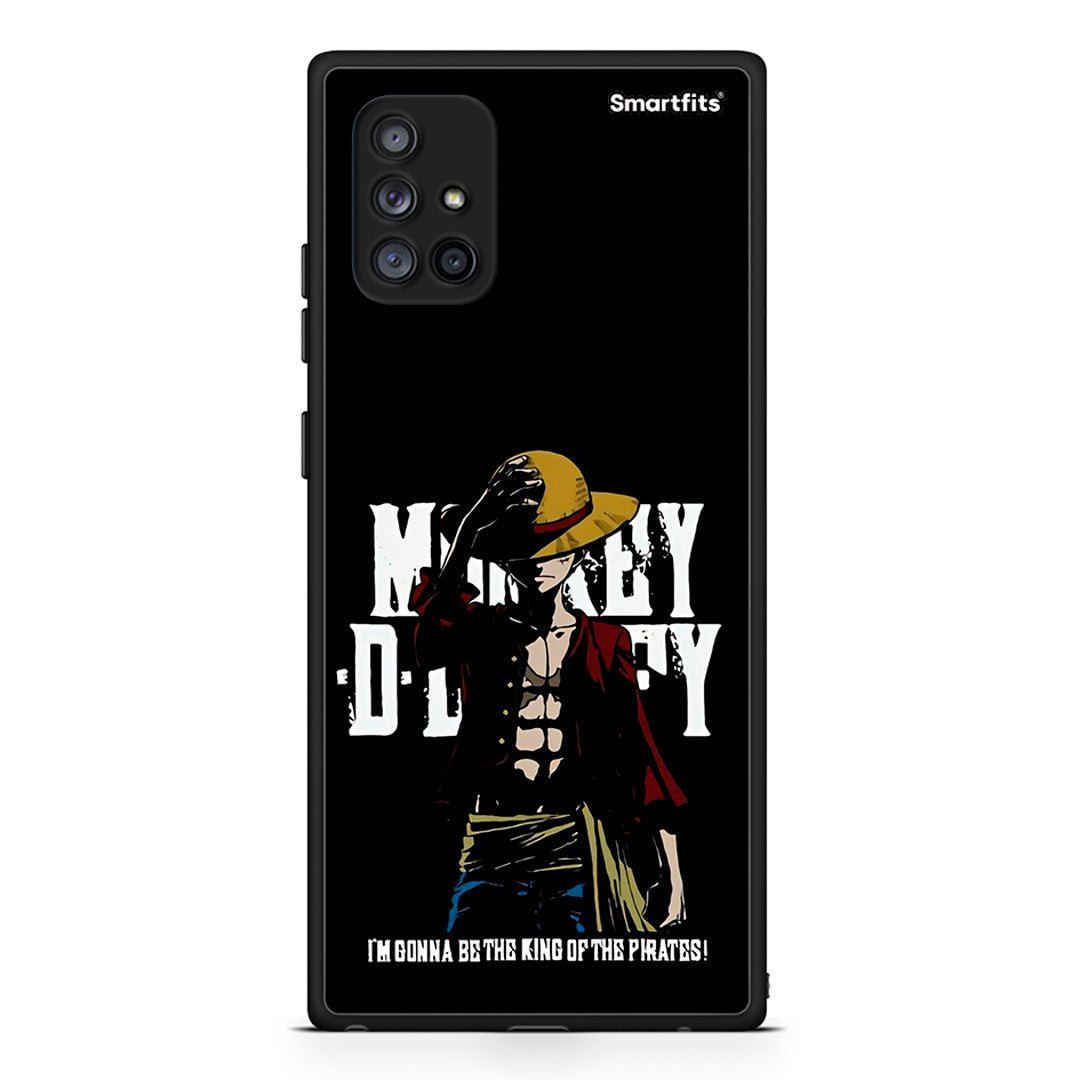 Samsung Galaxy A71 5G Pirate King θήκη από τη Smartfits με σχέδιο στο πίσω μέρος και μαύρο περίβλημα | Smartphone case with colorful back and black bezels by Smartfits