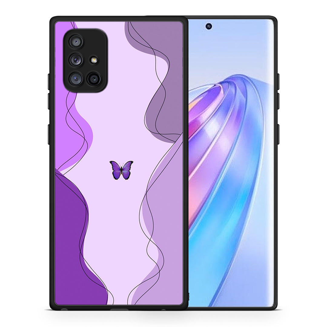 Purple Mariposa - Samsung Galaxy A71 5G θήκη