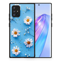 Thumbnail for Θήκη Samsung Galaxy A71 5G Real Daisies από τη Smartfits με σχέδιο στο πίσω μέρος και μαύρο περίβλημα | Samsung Galaxy A71 5G Real Daisies case with colorful back and black bezels