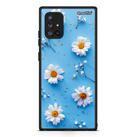 Thumbnail for Samsung Galaxy A71 5G Real Daisies θήκη από τη Smartfits με σχέδιο στο πίσω μέρος και μαύρο περίβλημα | Smartphone case with colorful back and black bezels by Smartfits