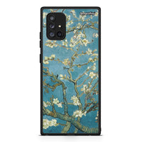 Thumbnail for Samsung Galaxy A71 5G White Blossoms θήκη από τη Smartfits με σχέδιο στο πίσω μέρος και μαύρο περίβλημα | Smartphone case with colorful back and black bezels by Smartfits