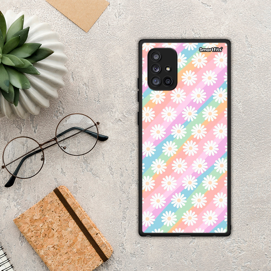 White Daisies - Samsung Galaxy A71 5G θήκη