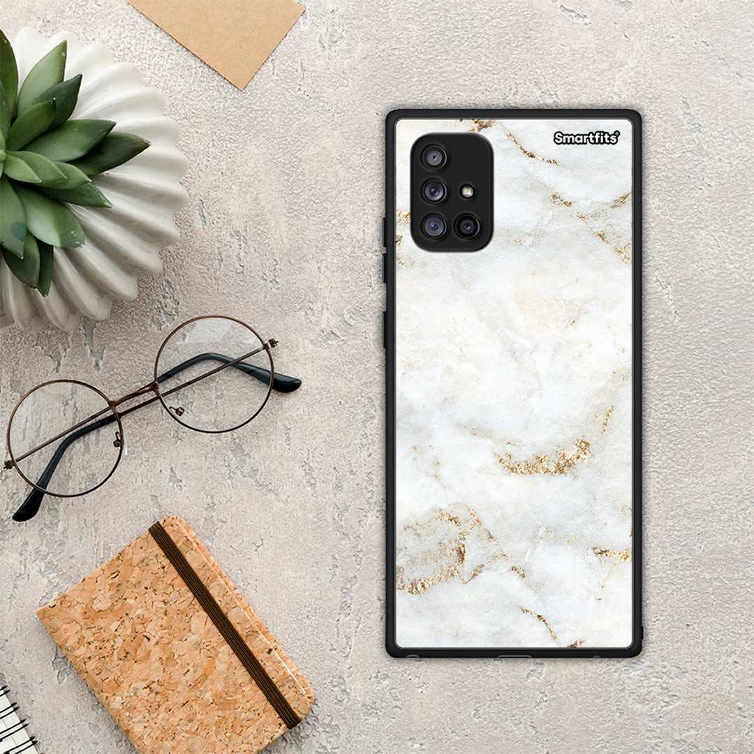 White Gold Marble - Samsung Galaxy A71 5G θήκη