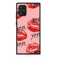 Thumbnail for Samsung Galaxy A71 5G XOXO Lips θήκη από τη Smartfits με σχέδιο στο πίσω μέρος και μαύρο περίβλημα | Smartphone case with colorful back and black bezels by Smartfits