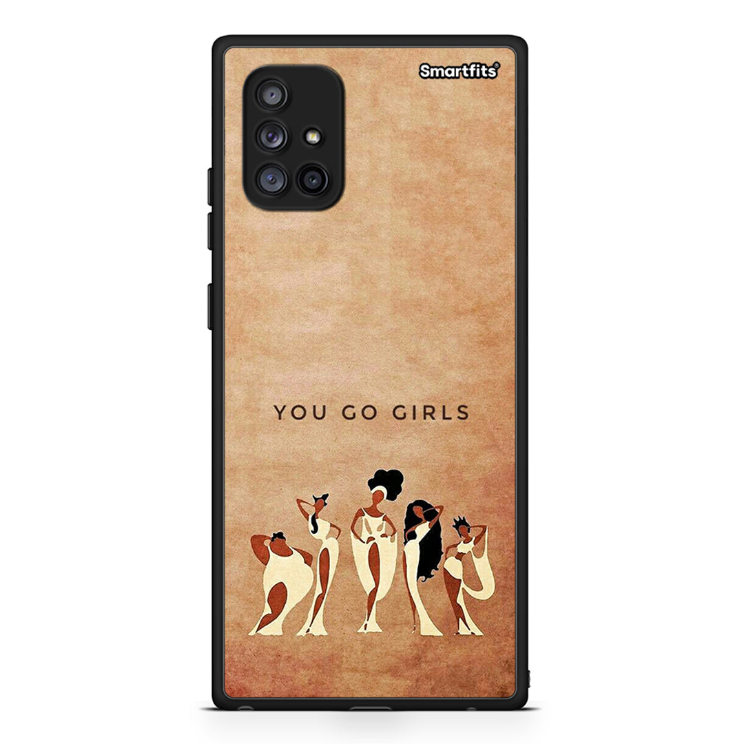 Samsung Galaxy A71 5G You Go Girl θήκη από τη Smartfits με σχέδιο στο πίσω μέρος και μαύρο περίβλημα | Smartphone case with colorful back and black bezels by Smartfits