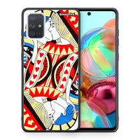 Thumbnail for Θήκη Samsung A71 Card Love από τη Smartfits με σχέδιο στο πίσω μέρος και μαύρο περίβλημα | Samsung A71 Card Love case with colorful back and black bezels