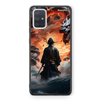 Thumbnail for Samsung A51 Dragons Fight θήκη από τη Smartfits με σχέδιο στο πίσω μέρος και μαύρο περίβλημα | Smartphone case with colorful back and black bezels by Smartfits