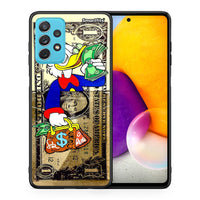 Thumbnail for Θήκη Samsung A72 Duck Money από τη Smartfits με σχέδιο στο πίσω μέρος και μαύρο περίβλημα | Samsung A72 Duck Money case with colorful back and black bezels