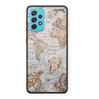 Thumbnail for Samsung A72 World Map Θήκη από τη Smartfits με σχέδιο στο πίσω μέρος και μαύρο περίβλημα | Smartphone case with colorful back and black bezels by Smartfits