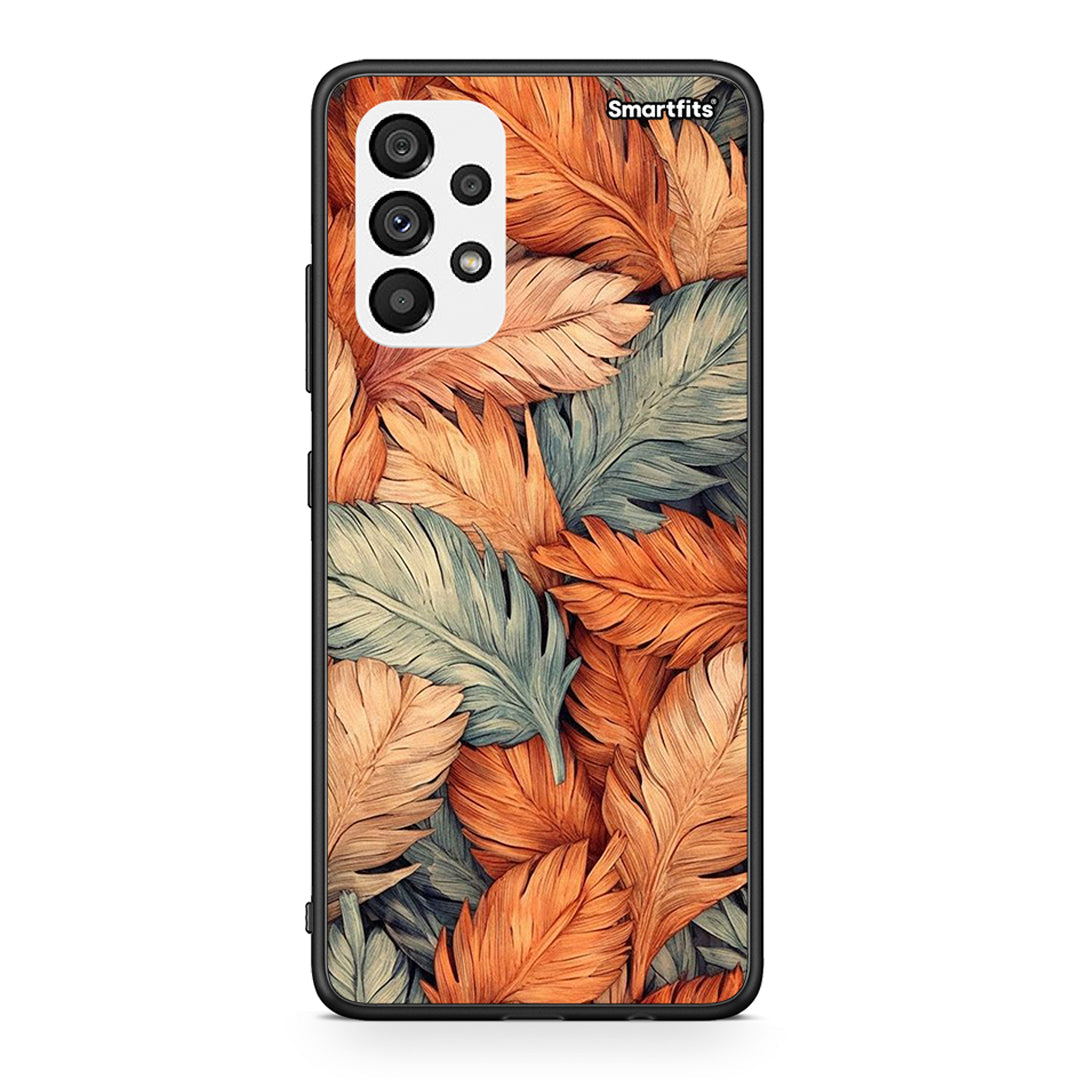 Samsung A73 5G Autumn Leaves Θήκη από τη Smartfits με σχέδιο στο πίσω μέρος και μαύρο περίβλημα | Smartphone case with colorful back and black bezels by Smartfits