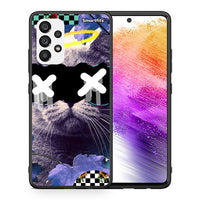 Thumbnail for Θήκη Samsung A73 5G Cat Collage από τη Smartfits με σχέδιο στο πίσω μέρος και μαύρο περίβλημα | Samsung A73 5G Cat Collage case with colorful back and black bezels
