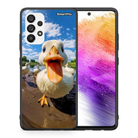 Thumbnail for Θήκη Samsung A73 5G Duck Face από τη Smartfits με σχέδιο στο πίσω μέρος και μαύρο περίβλημα | Samsung A73 5G Duck Face case with colorful back and black bezels