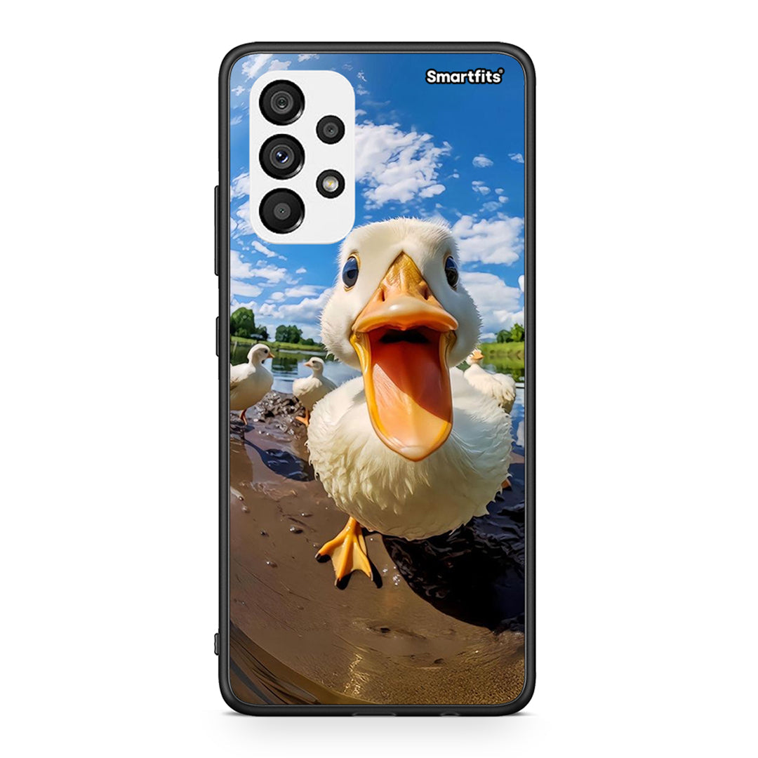 Samsung A73 5G Duck Face θήκη από τη Smartfits με σχέδιο στο πίσω μέρος και μαύρο περίβλημα | Smartphone case with colorful back and black bezels by Smartfits