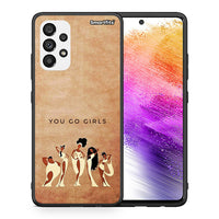 Thumbnail for Θήκη Samsung A73 5G You Go Girl από τη Smartfits με σχέδιο στο πίσω μέρος και μαύρο περίβλημα | Samsung A73 5G You Go Girl case with colorful back and black bezels