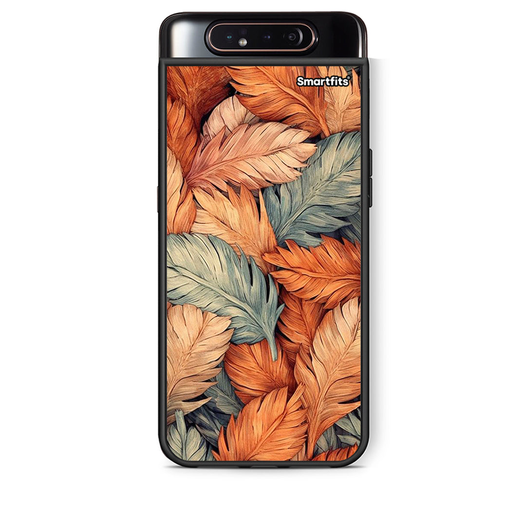 Samsung A80 Autumn Leaves Θήκη από τη Smartfits με σχέδιο στο πίσω μέρος και μαύρο περίβλημα | Smartphone case with colorful back and black bezels by Smartfits