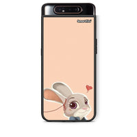 Thumbnail for Samsung A80 Nick Wilde And Judy Hopps Love 2 θήκη από τη Smartfits με σχέδιο στο πίσω μέρος και μαύρο περίβλημα | Smartphone case with colorful back and black bezels by Smartfits