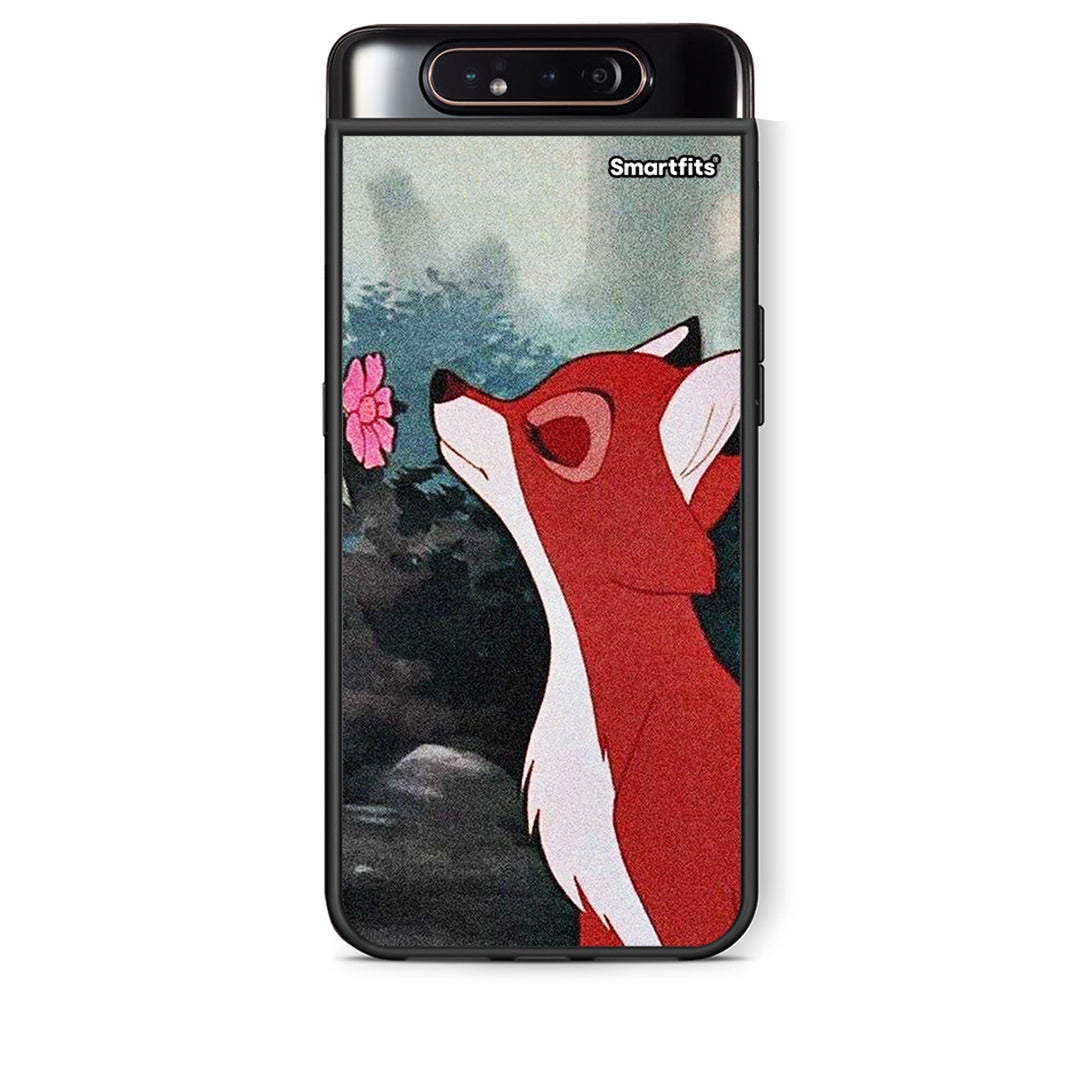 Samsung A80 Tod And Vixey Love 2 θήκη από τη Smartfits με σχέδιο στο πίσω μέρος και μαύρο περίβλημα | Smartphone case with colorful back and black bezels by Smartfits