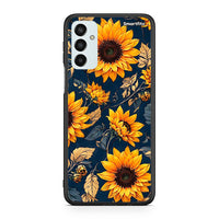 Thumbnail for Samsung M13 Autumn Sunflowers θήκη από τη Smartfits με σχέδιο στο πίσω μέρος και μαύρο περίβλημα | Smartphone case with colorful back and black bezels by Smartfits