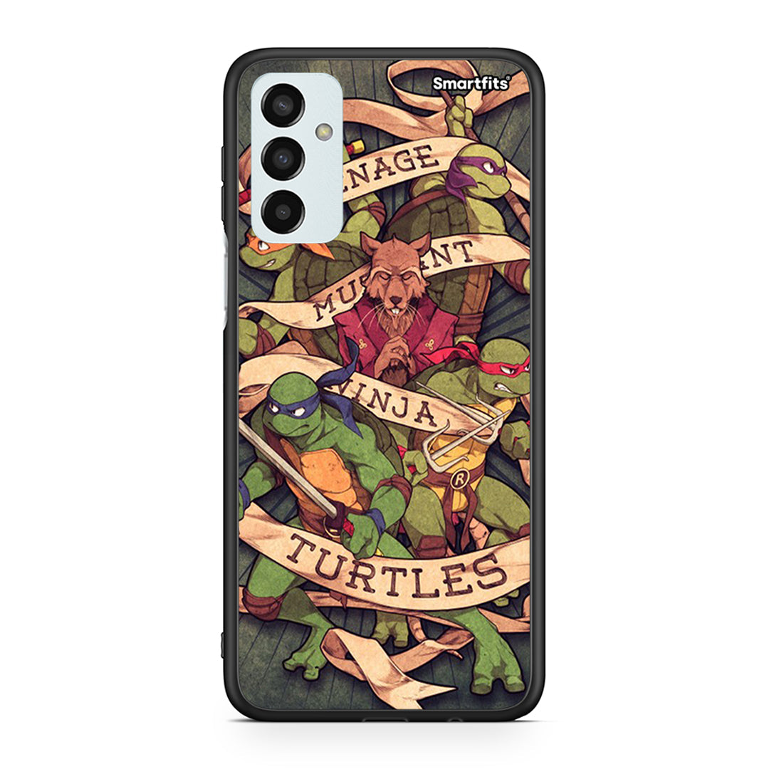 Samsung M13 Ninja Turtles θήκη από τη Smartfits με σχέδιο στο πίσω μέρος και μαύρο περίβλημα | Smartphone case with colorful back and black bezels by Smartfits