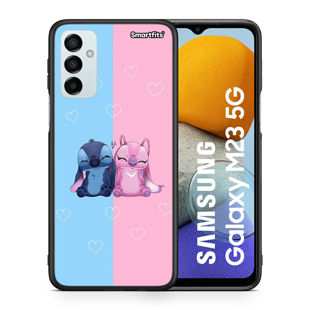 Θήκη Samsung M23 Stitch And Angel από τη Smartfits με σχέδιο στο πίσω μέρος και μαύρο περίβλημα | Samsung M23 Stitch And Angel case with colorful back and black bezels
