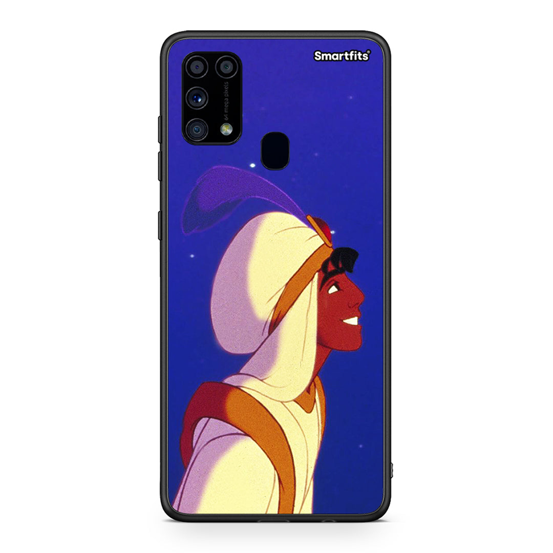 Samsung M31 Alladin And Jasmine Love 1 θήκη από τη Smartfits με σχέδιο στο πίσω μέρος και μαύρο περίβλημα | Smartphone case with colorful back and black bezels by Smartfits