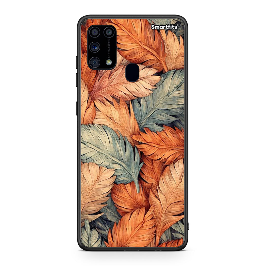 Samsung M31 Autumn Leaves θήκη από τη Smartfits με σχέδιο στο πίσω μέρος και μαύρο περίβλημα | Smartphone case with colorful back and black bezels by Smartfits