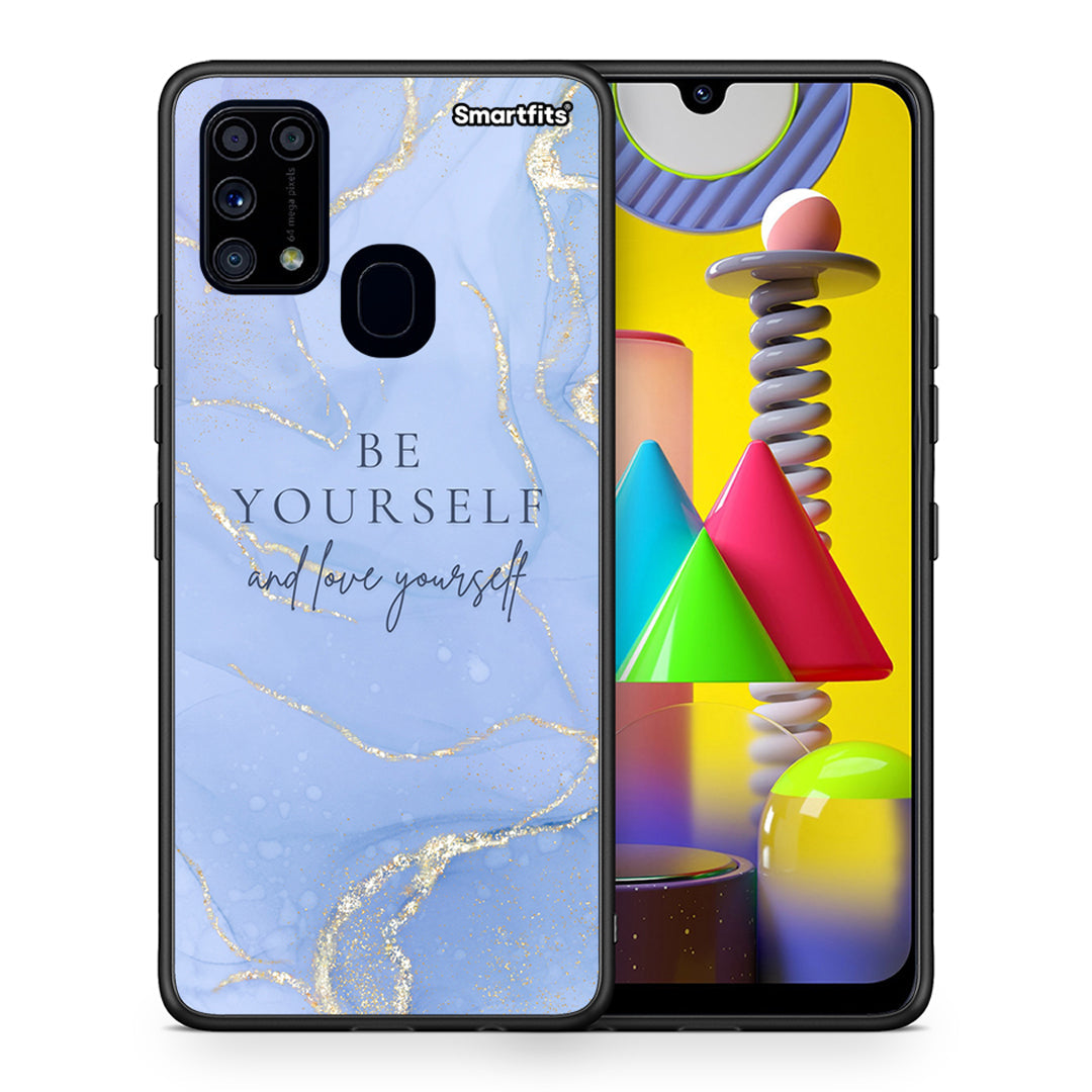 Θήκη Samsung M31 Be Yourself από τη Smartfits με σχέδιο στο πίσω μέρος και μαύρο περίβλημα | Samsung M31 Be Yourself case with colorful back and black bezels