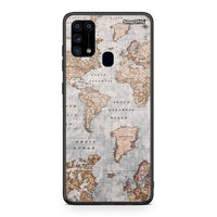 Thumbnail for Samsung M31 World Map θήκη από τη Smartfits με σχέδιο στο πίσω μέρος και μαύρο περίβλημα | Smartphone case with colorful back and black bezels by Smartfits