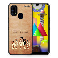 Thumbnail for Θήκη Samsung M31 You Go Girl από τη Smartfits με σχέδιο στο πίσω μέρος και μαύρο περίβλημα | Samsung M31 You Go Girl case with colorful back and black bezels