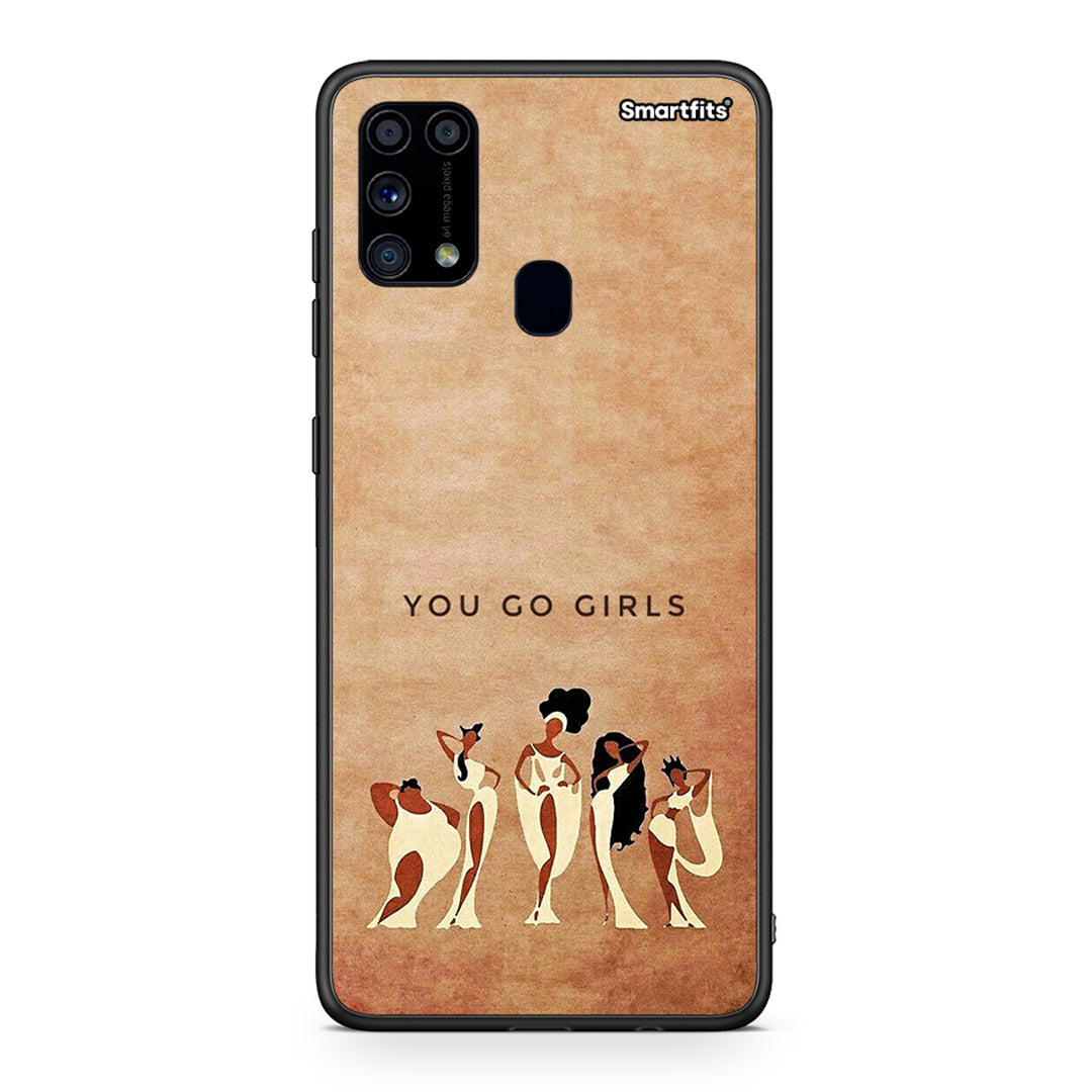 Samsung M31 You Go Girl θήκη από τη Smartfits με σχέδιο στο πίσω μέρος και μαύρο περίβλημα | Smartphone case with colorful back and black bezels by Smartfits