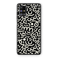 Thumbnail for Samsung M31s Doodle Art Θήκη από τη Smartfits με σχέδιο στο πίσω μέρος και μαύρο περίβλημα | Smartphone case with colorful back and black bezels by Smartfits