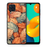 Thumbnail for Θήκη Samsung M32 4G Autumn Leaves από τη Smartfits με σχέδιο στο πίσω μέρος και μαύρο περίβλημα | Samsung M32 4G Autumn Leaves case with colorful back and black bezels